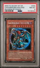 yu gi oh Chaos Emperor Dragon Envoy Of The End Ioc-000 Ced 1st Edition PSA 8 ENG picture