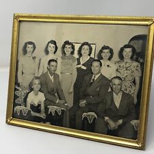 Antique Vintage Black and White Photo Family or Group in Gold Frame 8 x 10+*^ picture