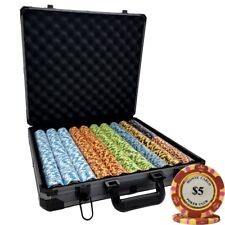 1000PCS 14G MONTE CARLO POKER CLUB POKER CHIPS SET WITH DELUXE CASE picture