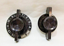 (2) Vintage, Retro, TV Knobs, 1 Channel Selector, 1 Matching Plain  (Admiral?) picture