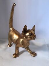 Vintage Anthony Freeman 1970’s Gold Leaf Pottery Cat Midcentury Signed picture