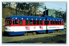 c1960s Bicentennial Colored Train Happy Birthday America Unposted Postcard picture