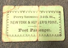 1850 Ferry Ticket Between 34St & Hunters Point NYC picture