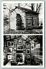 Postcard Reproduction Log Cabin Birthplace of Abraham Lincoln Built in Milton MA picture