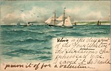 c1904 Early Raphael Tuck UDB Sailboat Postcard Two Masted Marine Sailing Ship  picture