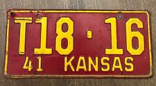 1941 KANSAS LICENSE PLATE  picture