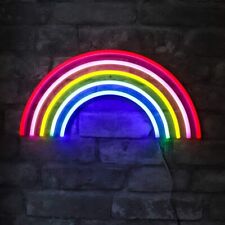 Isaac Jacobs 15” x 7.5” inch LED Neon ‘Multi-Colored Rainbow’ Wall Sign picture