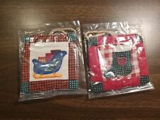 Lot of 2 Quilted Treasures: Christmas Sleigh & Stocking Ornaments 4