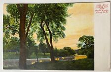 Antique Fargo North Dakota Water Works River Scene Postcard 1909 Posted picture