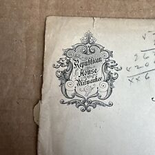 Republican House Milwaukee Wisconsin Letter 1902  picture