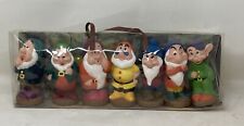 Vintage Disney Seven Dwarfs 5-6 inch vinyl plastic figures Toys set In Case NOS picture