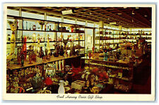 1965 Fred Harvey Oasis Gift Shop Interior Illinois IL Tollway Oasis Postcard picture