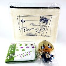 Detective Conan & Toru Pouch Towel Handkerchief Mascot Plush Set of 3 lot picture