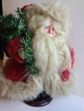 9 inch Santa with light brown hair and fur picture