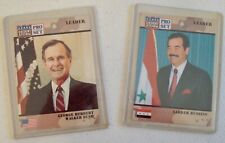 2 Cards Desert Storm Pro Set George Herbert Walker Bush and Saddam Hussein picture