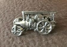 FROM PAGEANT PEWTER UK - VINTAGE PIN - MINIATURE STEAMROLLER picture
