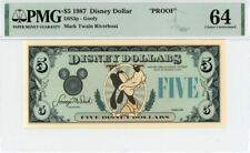 1987 $5 Disney Dollar Goofy PMG 64 CU PROOF (DIS3p) picture