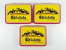 Lot of 3 Vintage 90's Empty CHICLETS Chewing Gum Collector Advertising Tins picture