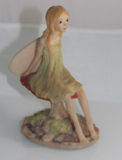Rare Schmid Border Fine Arts Scotland 1980 Fairy on mushroom porcelain figurine picture