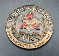 Anheuser-Busch Commemorative 10,000,000 Barrels Medal Signed Dec 15, 1964 L#835 picture