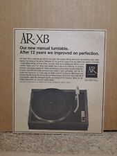 1974 Acoustic Research AR Record Player Newspaper Ad AR-XB picture