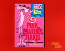 Pink Panther Flakes vintage 1973 Post cereal box art 2x3