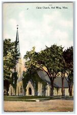 1909 Red Wing Minnesota MN Christ Church Building Cross Tower Dirt Road Postcard picture
