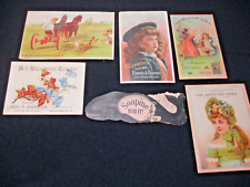 Early Lot of Antique Trade Cards Soapine Whale, Glenwood, Starch, Ranges, etc picture