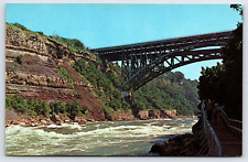 The Niagara Gorge, Railway Bridges, Canyon, River, Vintage Antique Postcard picture