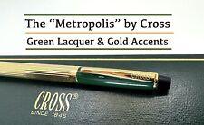CROSS METROPOLIS Green Lacquer W/ 23KT Gold Barrel/Accents B/P 1990’s NOS W/Box picture