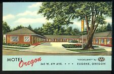1940's Motel Oregon Eugene Vintage Roadside Postcard RS picture