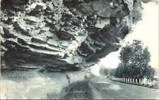 Postcard Overhanging Cliffs, Route U.S. 71, Near Bentonville Arkansas - Pmk 1955 picture