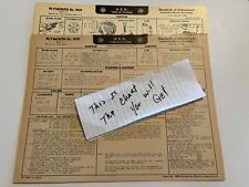 AEA Tune-Up Chart System 1939 Plymouth Six Model P-7 picture