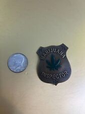 Marijuana Inspector Badge Brass antique finish picture
