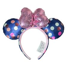 Disney Parks  Navy Polka Dot Minnie Ear Headband READ picture