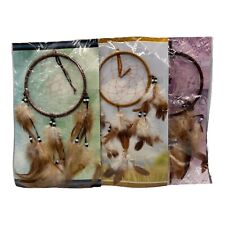 St Joseph's Indian School Lakota Sioux Dream Catcher With Feathers Lot Of 3 picture