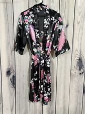 Flowered Kimono Robe Black XL  picture