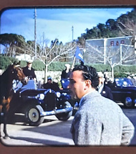 1950s Sailors Parade Horses Break Naval Ship Red Border 35mm Kodak Photo Slide picture