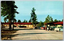 Vtg Arizona AZ Yavapai Lodge Motel Grand Canyon Old Cars 1950s View Postcard picture
