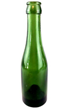 Old Antique Green Glass Soda Or Liquor Bottle Indent Thick Indented Bottom picture