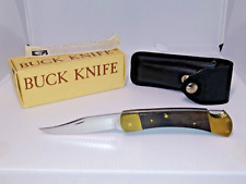 Vintage 1960's Buck 110 Folding Hunter Knife early rare 3 pin picture