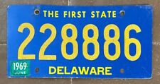Delaware 1969 RIVETED TRIPLE NUMBER 