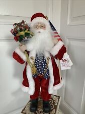 American Patriotic Santa Christmas Holiday 4th Of July Figure Tabletop Decor picture
