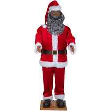 Life Size African American Santa Claus Animated Dancing Christmas 5.8ft picture