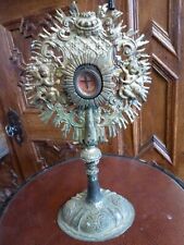 BAROQUE SILVER RELIQUARY, LARGE RELIC of the TRUE CROSS OF OUR LORD picture