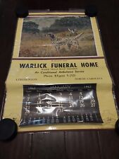 Vintage Funeral Home Advertisement Calendar 