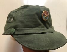 original , Peak Cap  ,  Jungle Ops VC , Viet Cong Hat ,  a Star pin , vietnamwar picture
