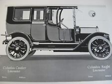 1912 Columbia Motor Car Orphan Brochure, New York, Original Knight Stringbound picture