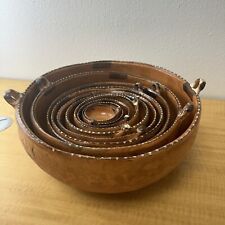 Vintage Nesting Bowls Mexican Terracotta Set of 10 picture
