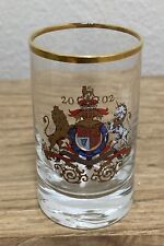 2002 Royal Jubilee Shot Glass Mini Glass Cup “God Save the Queen” picture